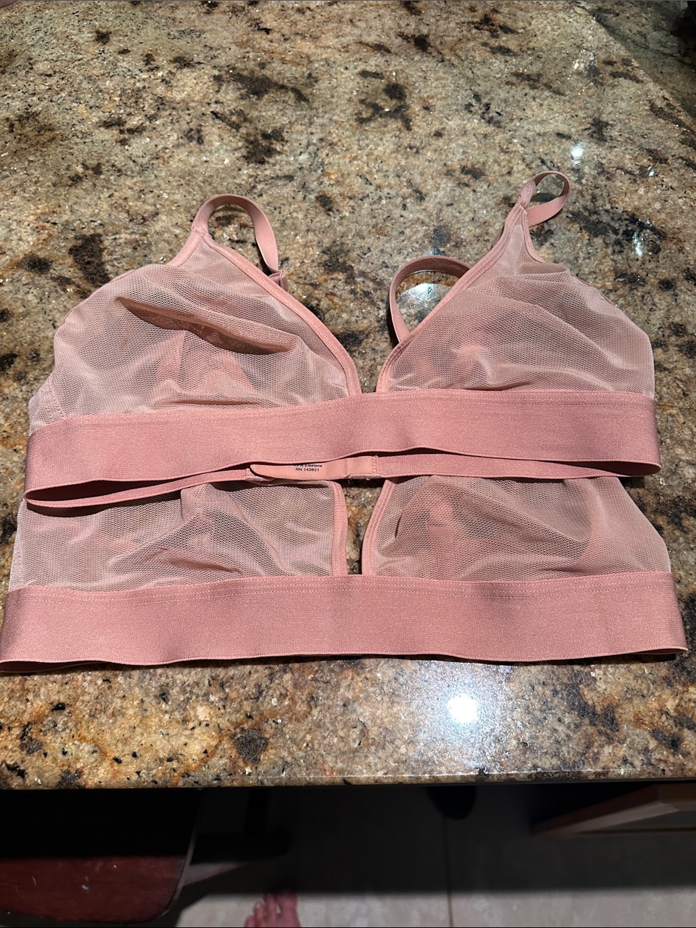 Set of 2 Negative Sieve Triangle Bra in Buff - Picture 5 of 8